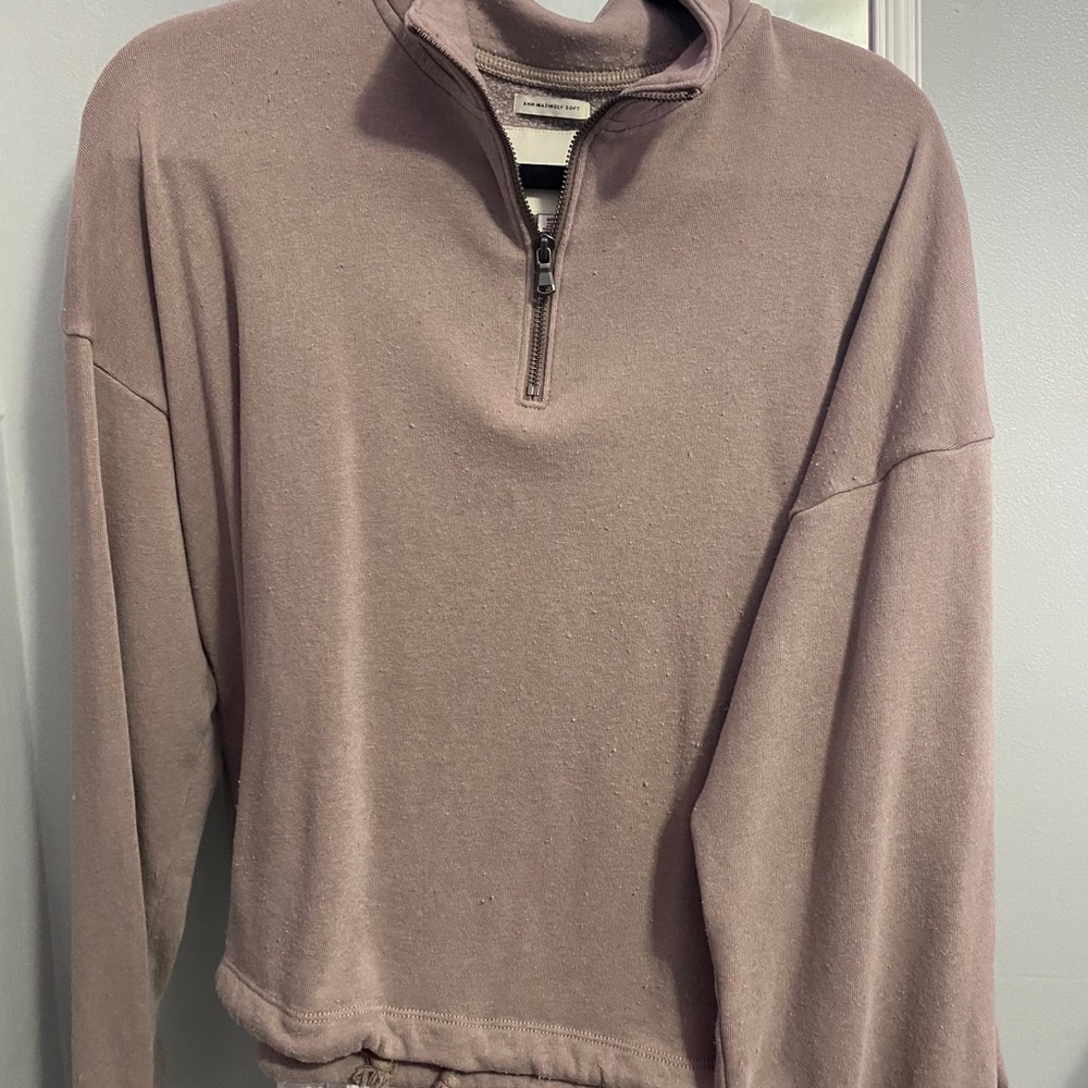 american eagle half zip up sweater